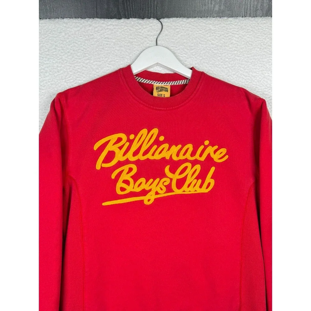 Vintage Billionaire Boys Club Sweatshirt Small Red Chain Stitched Script Logo